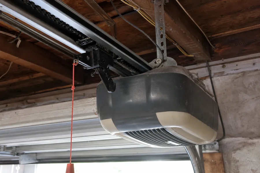 Chain drive garage door opener, rail and trolley in Omaha, NE