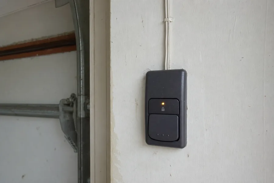 The wall control on a garage door opener in Omaha, NE